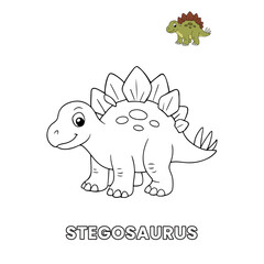 Stegosaurus Dinosaur Children Coloring Pages