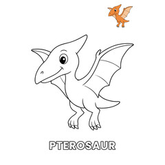 Pterosaur Dinosaur Children Coloring Pages