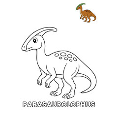 Parasaurolophus Dinosaur Children Coloring Pages