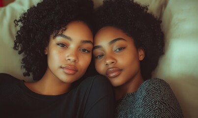 Black African American mother and daughter baking together at home, illustrating a joyful and productive family activity that fosters bonding, Generative AI