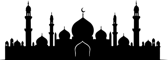 silhouette of a fountain building 