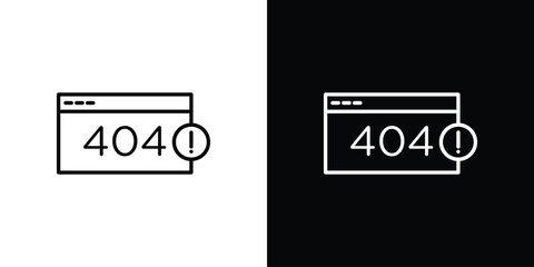 404 Error icon vector illustration - high quality black style vector icons