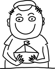 Happy Hand-Drawn Face Illustration