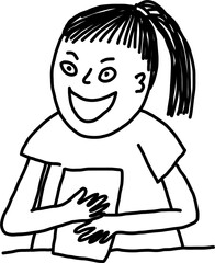 Excited Hand-Drawn Happy Face