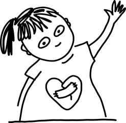 Forgiving Hand-Drawn Face Illustration