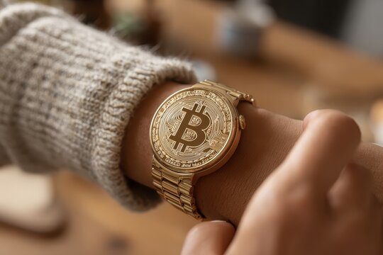Golden Cryptocurrency Watch