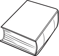 Open Book Silhouette in Black | Flat Reading Icon Illustration