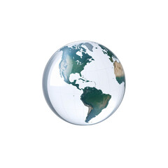 spherical globe on white background