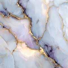 Obraz premium Gray and purple marble with gold veins