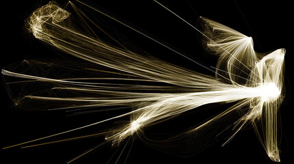 Abstract image of light streaks and lines radiating outward on a black background.  Detailed patterns and textures create a sense of energy and motion