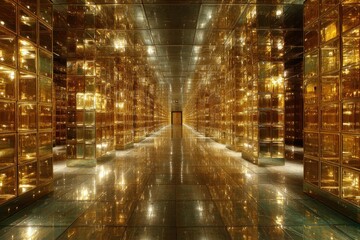 Golden Mirrored Corridor