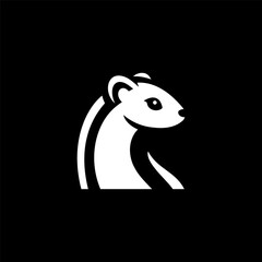 Line Art Weasel Logo Design