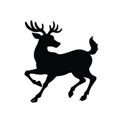 deer jumping deer  run deer black  deer silhoutee
