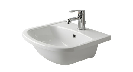 Fototapeta premium Modern Washbasin Isolated on White Background