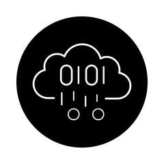 Cloud Data Processing icon. Vector icon Design
