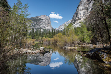 The aptly named Mirror Lake in Yosemite National Park