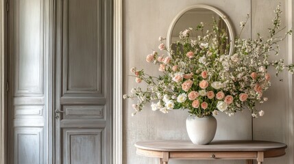 Elegant floral arrangement in a room