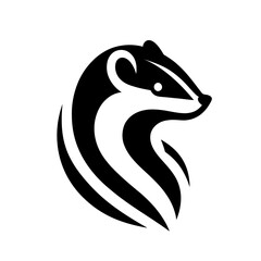 Monochrome Weasel Logo for Print