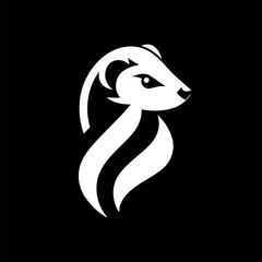 Obraz premium Business Logo with Weasel Animal