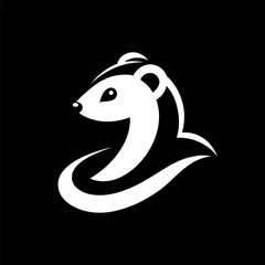 Natural Weasel Logo in Monochrome