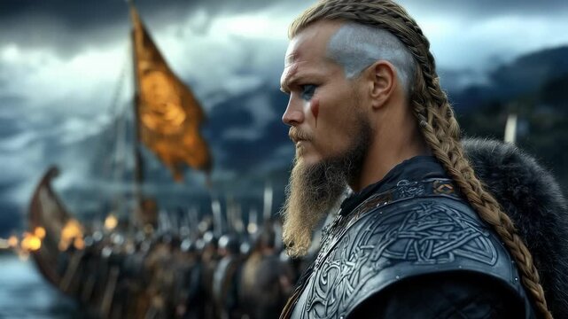 Brave story: Viking adventurer, warrior figure, Slav pioneer, seafarer tale, Scandinavian traveler, medieval odyssey, Varangian strength, Normanni myth, early navigator