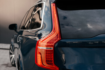 A luxurious and spacious three-row hybrid SUV with an elegant exterior and advanced safety features.