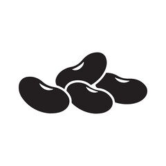 Cooking red kidney beans icon silhouette vector illustration design