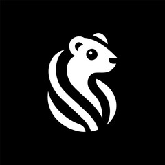 Naklejka premium Weasel Line Art Logo Template