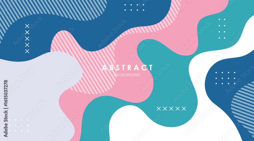 Poster abstract background gradient fluid shapes colorful vector design