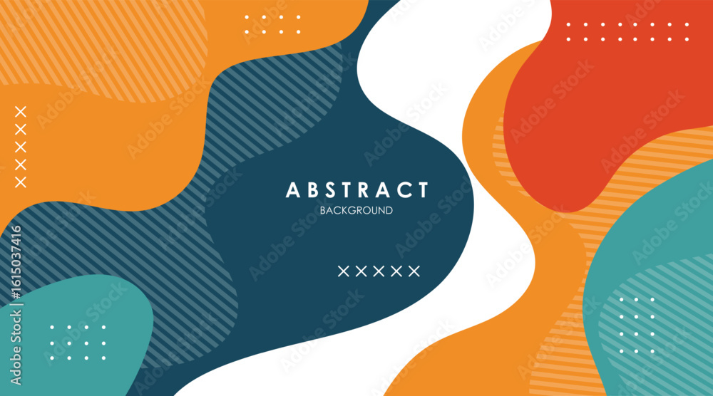 Poster abstract background gradient fluid shapes colorful vector design