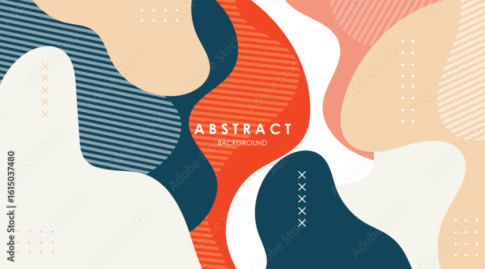 Poster abstract background gradient fluid shapes colorful vector design
