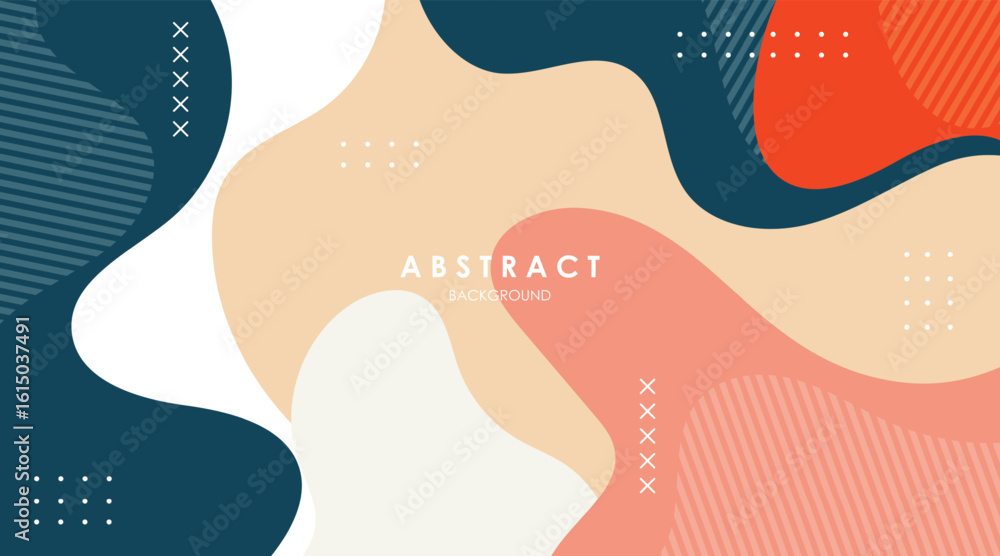 Poster abstract background gradient fluid shapes colorful vector design