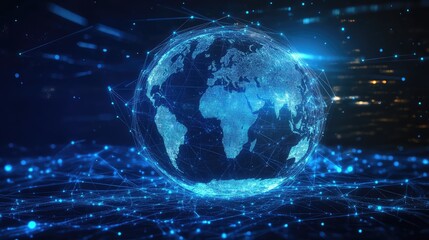 Obraz premium platform streaming globe