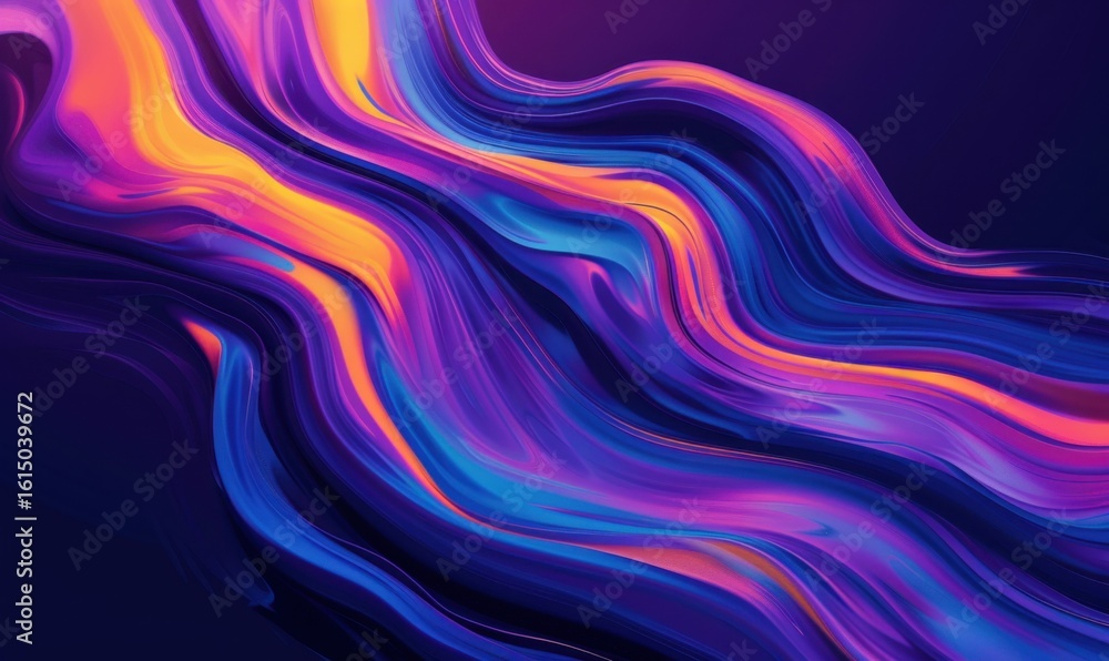 Aufkleber abstract flowing multicolored paint background wallpaper with dynamic swirl pattern