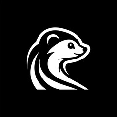 Obraz premium Clean Form Weasel Logo Design