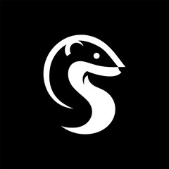 Graphic Line Weasel Logo Design