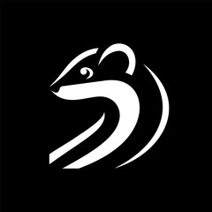 Inked Weasel Emblem in Black