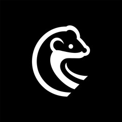 Sharp Profile Weasel Logo Template