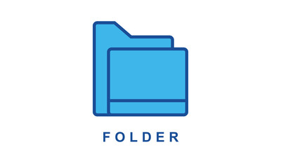 Folder Vector Icon Isolated On White Background