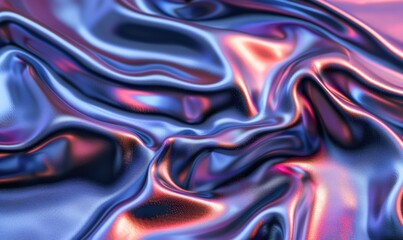 Abstract iridescent fabric texture smooth metallic surface design wallpaper