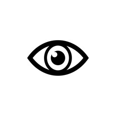 Minimalist Abstract Eye Symbol Vector – Clean Flat Geometric Icon Design