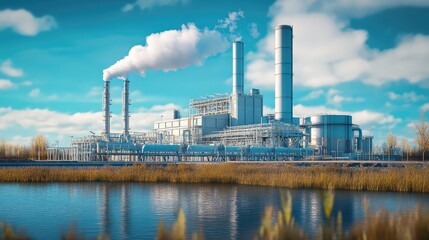 Obraz premium electrolysis hydrogen plant
