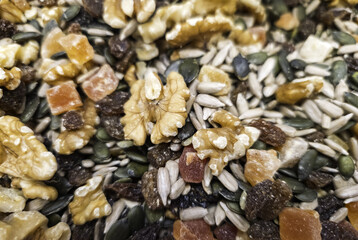 Dried fruits in a market