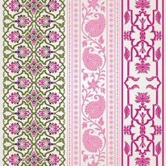 wedding card design, traditional paisley floral pattern , royal India	