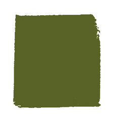 A rough olive green square brush stroke with textured edges. Perfect for eco-friendly branding, organic labels, and nature-inspired designs.