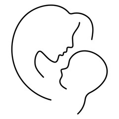 mother's day icon on white background, vector illustration.