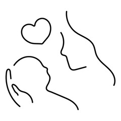 Obraz premium mother's day icon on white background, vector illustration.