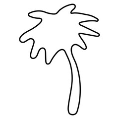 palm tree icon on white background, vector illustration.