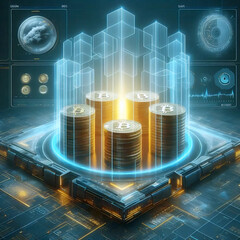 A dao treasury vault, Ai generated image