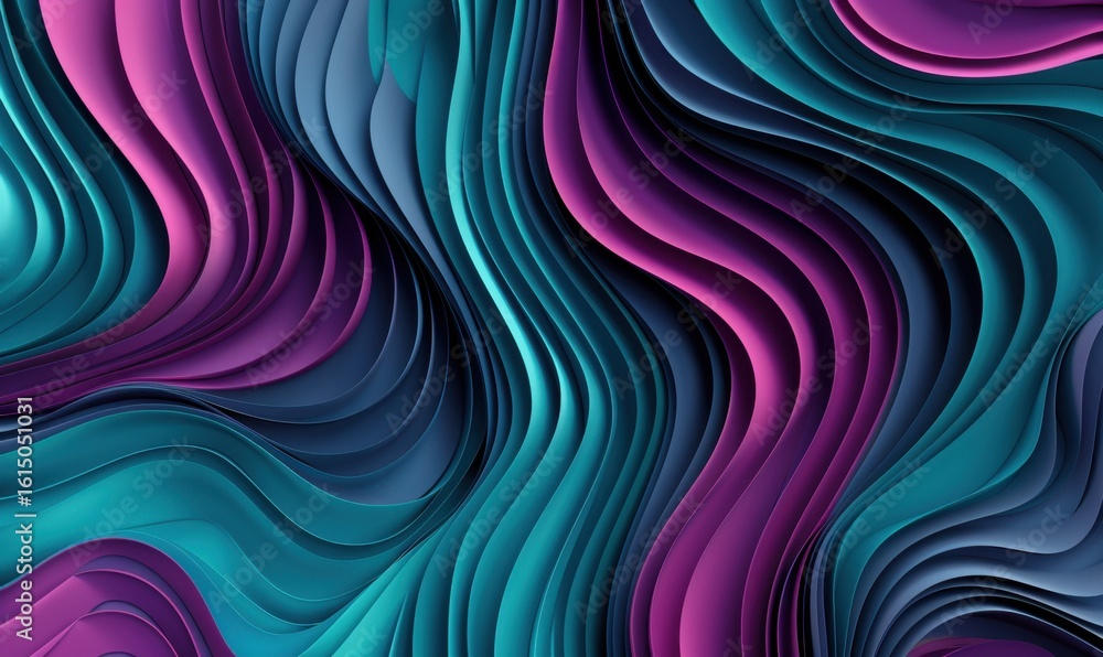 Aufkleber abstract swirling layers with vibrant color gradients and smooth transitions